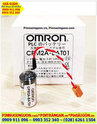 Omron CPM2A-BAT01 /Chuẩn EU; Pin nuôi nguồn Omron CPM2A-BAT01 lithium 3.6v 1/2AA 1000mAh /Xuất xứ NHẬT